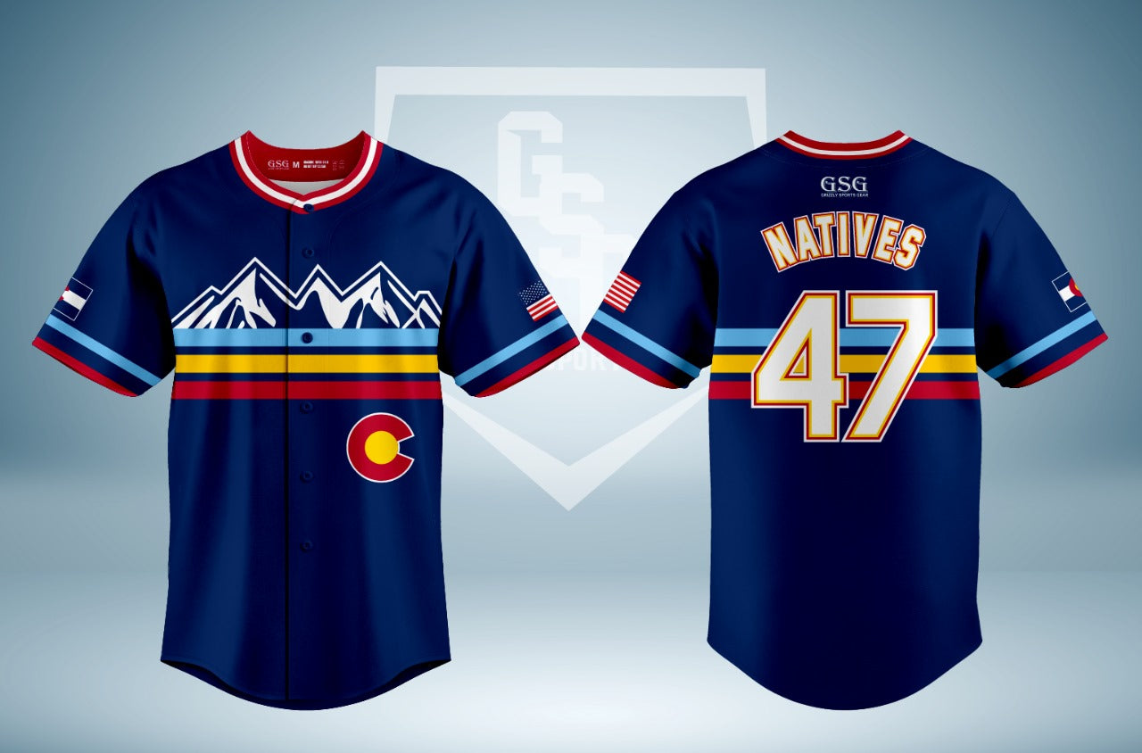 Colorado Native Coaches Full Button Jerseys