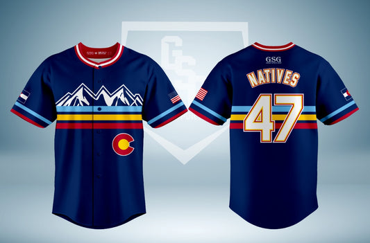 Colorado Native Coaches Full Button Jerseys