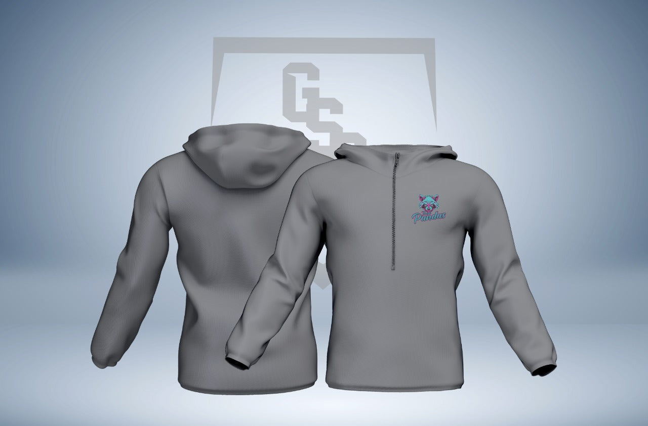 Trash Panda Fan 1/4 Zip Cotton Hoodie - Women