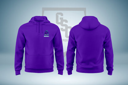 Mile High Cotton Fleece 1/4 Zip Sleeve Fan Hoodie