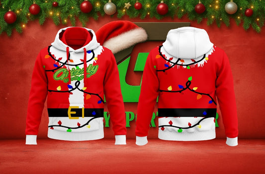 Santa Lights Hoodie - by Grizzly Sports Gear