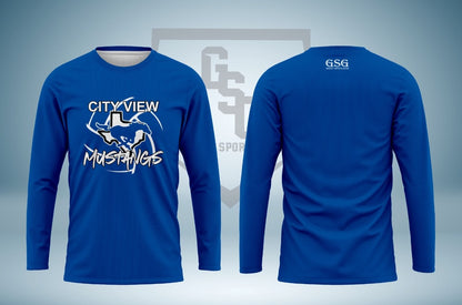 City View Mustangs Long Sleeve Fan Shirt