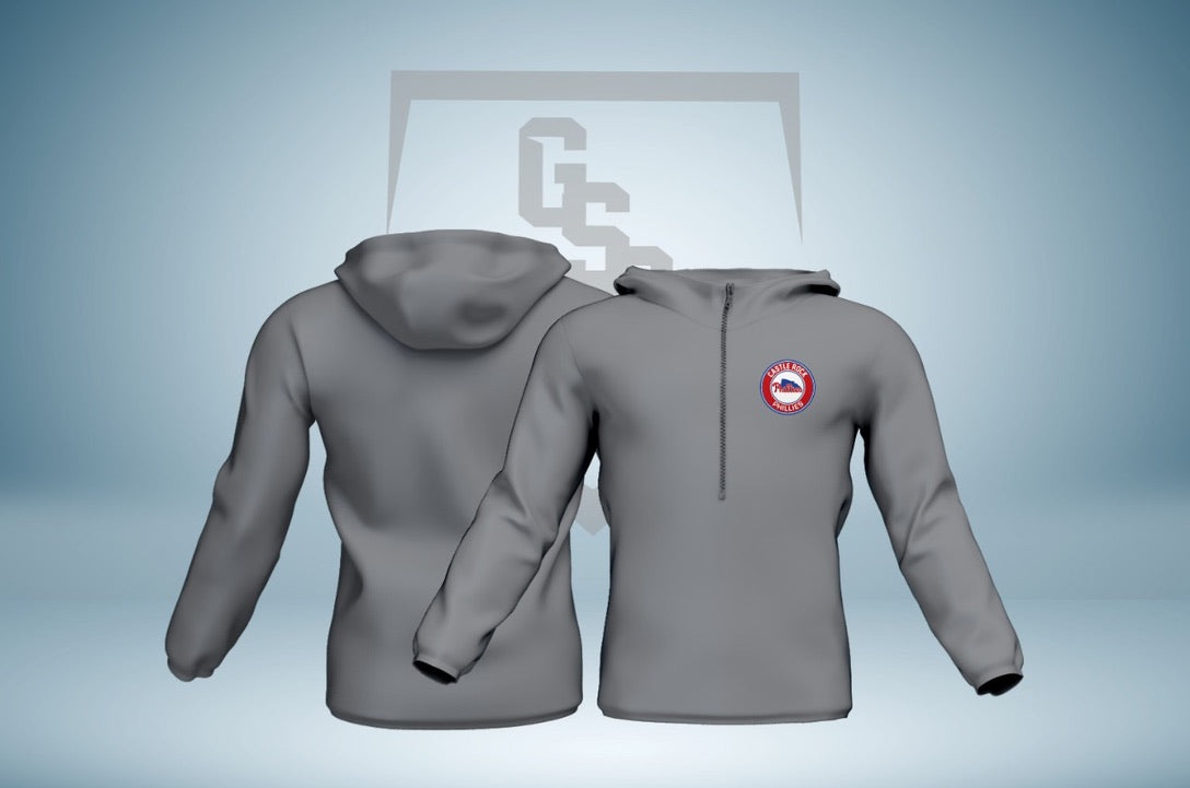 Castle Rock Phillies Fan 1/4 Zip Cotton Hoodie - Mens