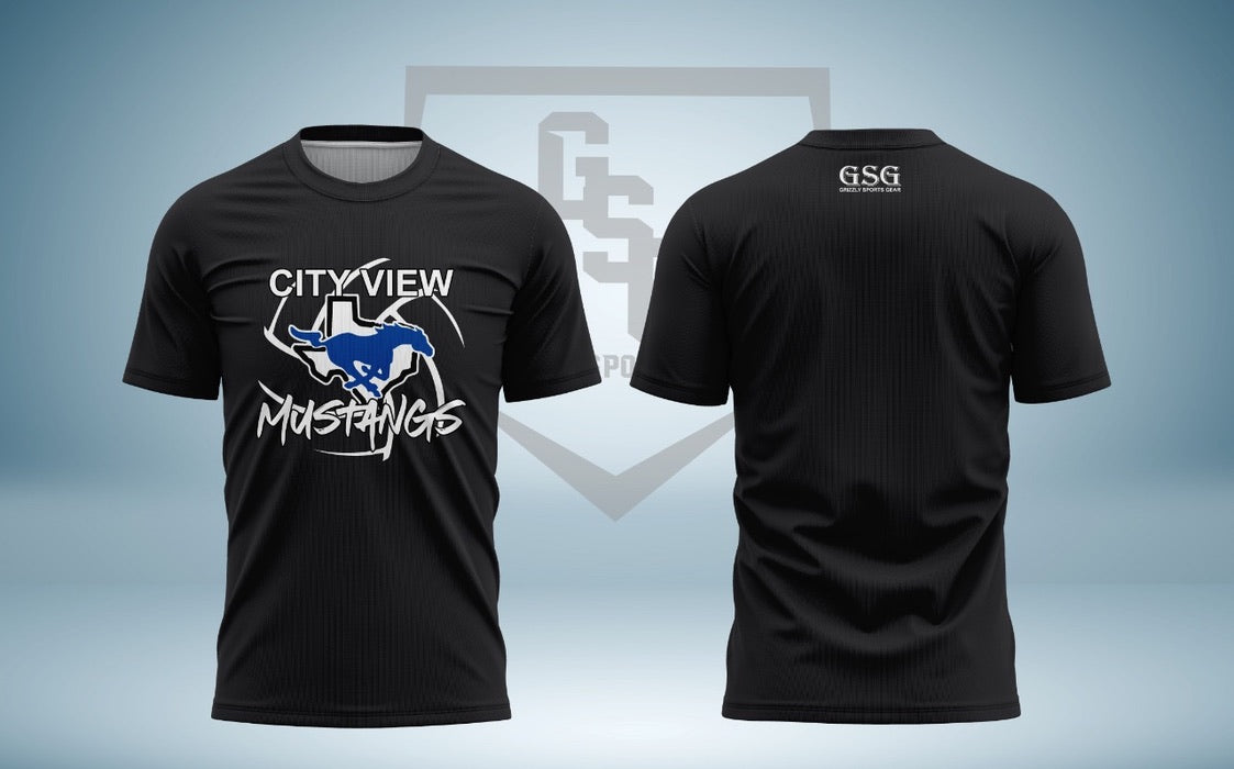 City View Mustangs Short Sleeve Fan Shirt