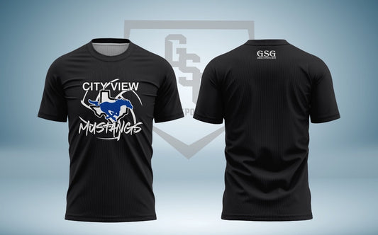 City View Mustangs Short Sleeve Fan Shirt
