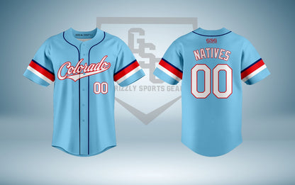 Colorado Native Coaches Full Button Jerseys