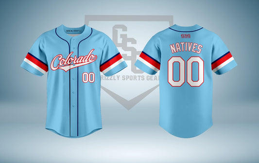 Colorado Native Coaches Full Button Jerseys