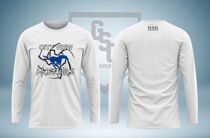 City View Mustangs Long Sleeve Fan Shirt