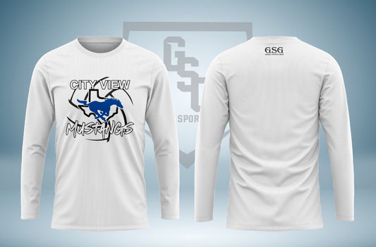 City View Mustangs Long Sleeve Fan Shirt