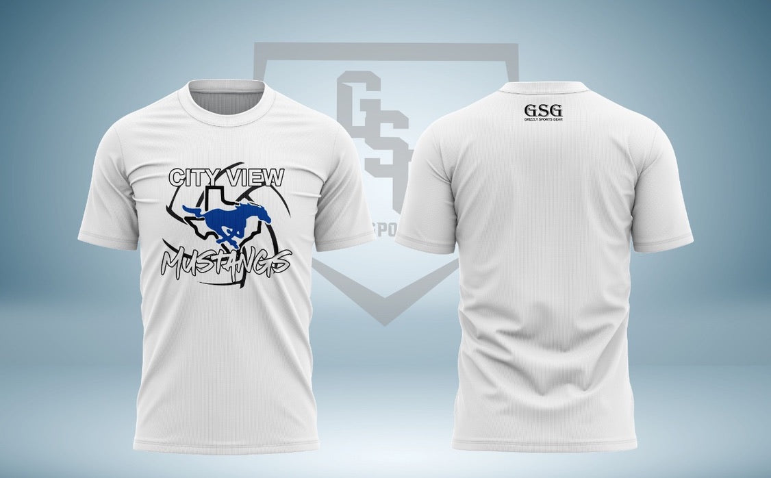 City View Mustangs Short Sleeve Fan Shirt