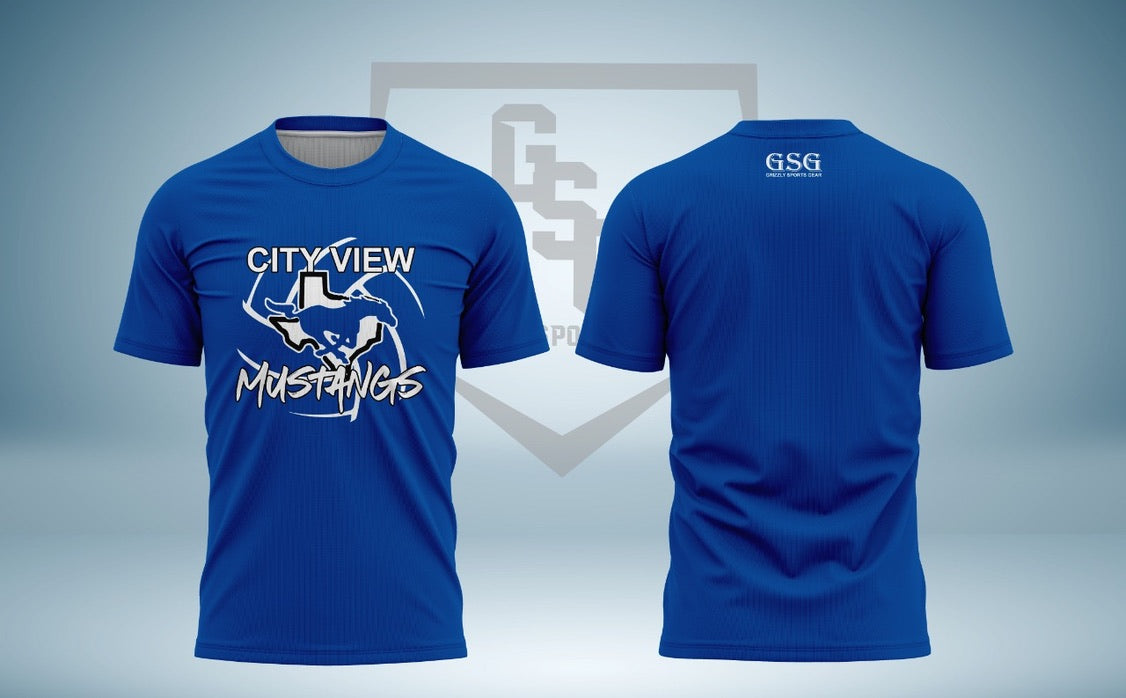 City View Mustangs Short Sleeve Fan Shirt