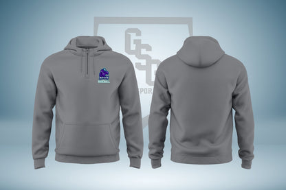 Mile High Cotton Fleece 1/4 Zip Sleeve Fan Hoodie