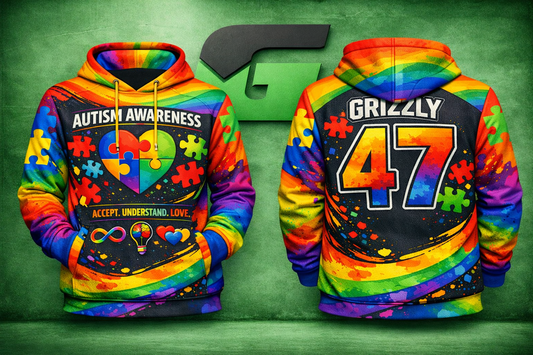 Grizzly Sports Gear Autism Awareness Hoodie