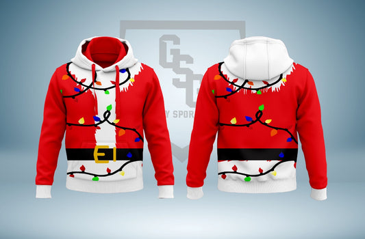 Santa Lights Hoodie - by Grizzly Sports Gear